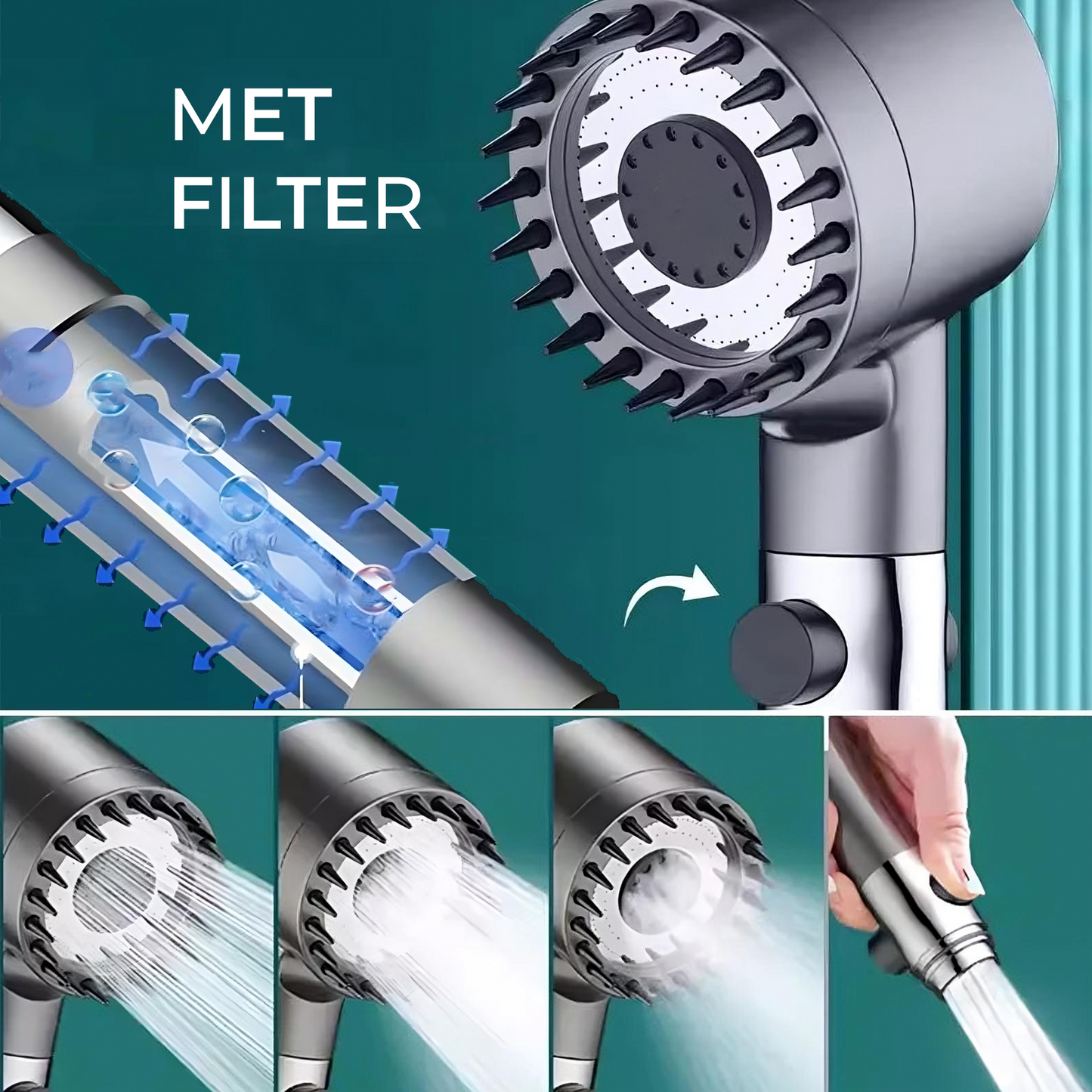 Premium Power-Shower - met 1 GRATIS filter!